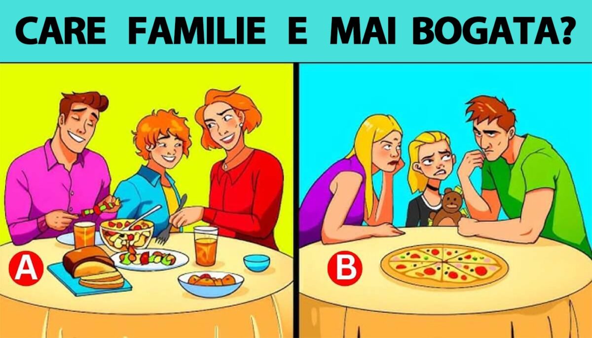 Test IQ exclusiv pentru genii | Care dintre aceste două familii este mai bogată?