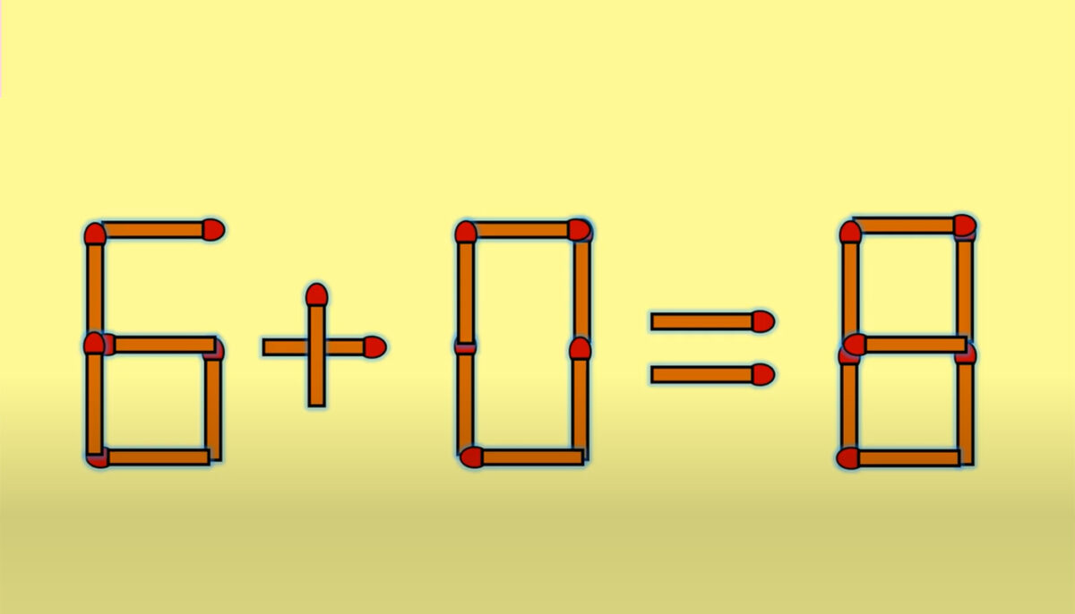 TEST IQ | 6 + 0 = 8 este complet greșit. Pentru a corecta egalitatea, mutați un singur chibrit