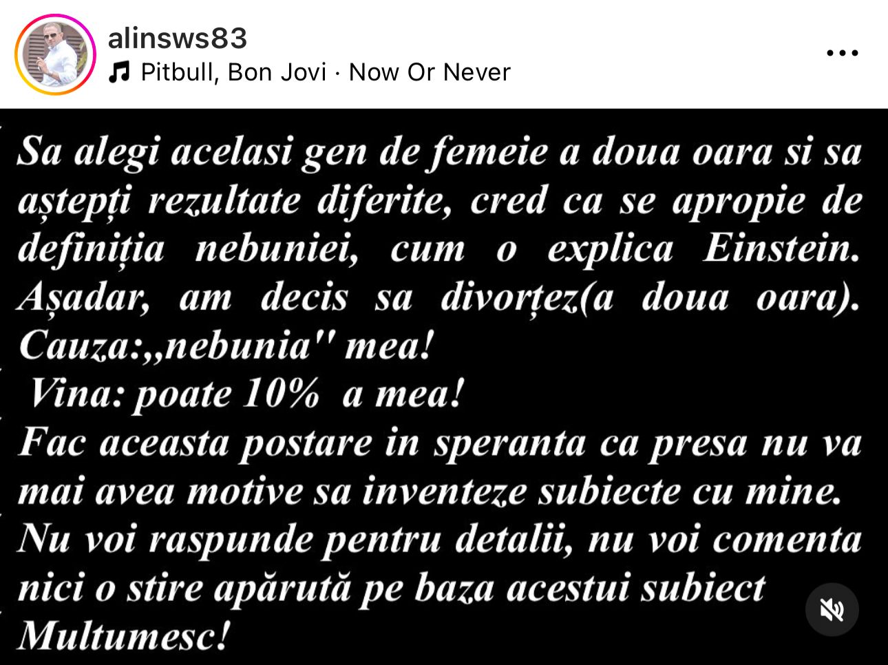 Alin Ionescu divorț