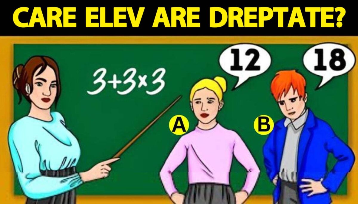Test de inteligență | Care dintre cei doi elevi are dreptate?