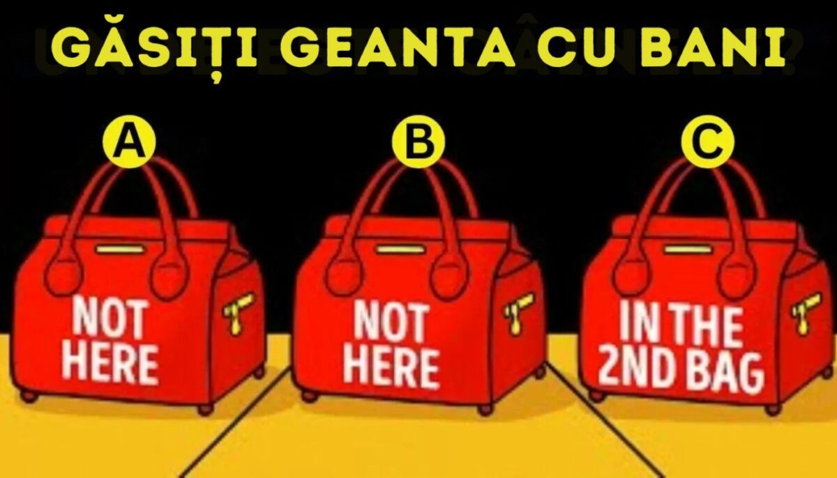 Test IQ pentru genii | În ce geantă se află bani? Doar 1% își pot da seama în doar 5 secunde