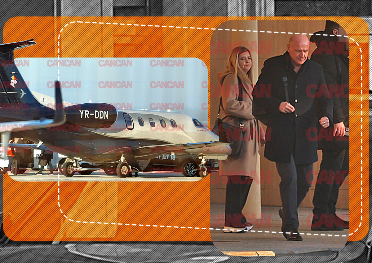 Atenție, aterizează greii DEDEMAN! Dragoș Pavăl și soția Denise au ajuns în Capitală cu avionul privat! Imagini fabuloase