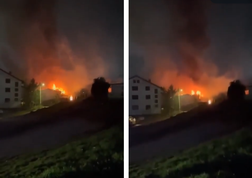 Incendiu în Macedonia de Nord. Sursă: x