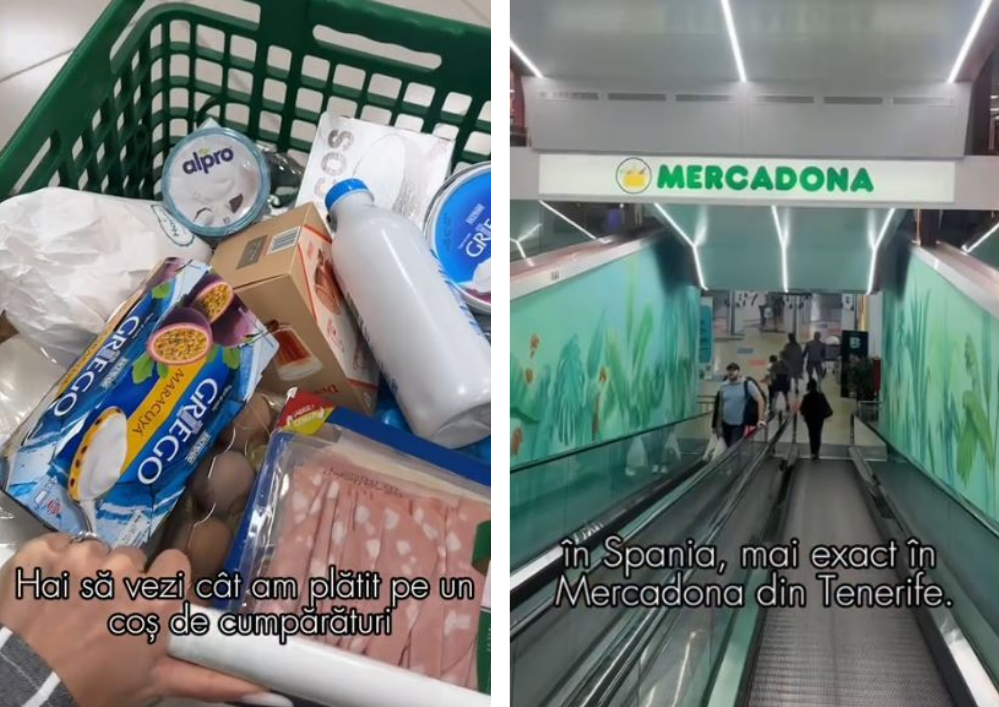 Ce a cumpărat o româncă cu 60 de euro dintr-un supermarket din Tenerife: ”Mai ieftin decât în România!”