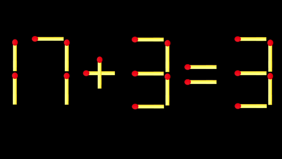 Imagine Stire Test de inteligență | Corectați 17 + 3 = 3, mutând un singur băț de chibrit | 2review.ro