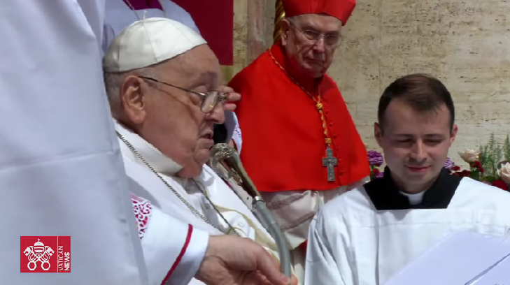 Ultima apariție a lui Papa Francisc. Sursă: Youtube Vatican - News English