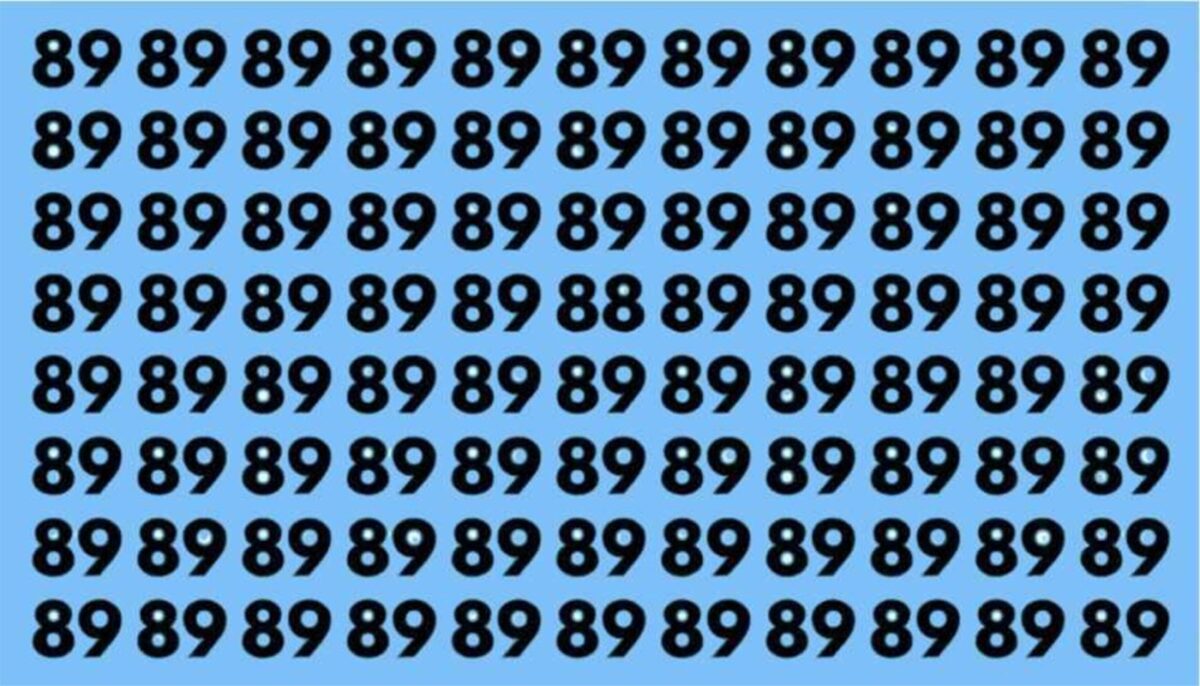 Imagine Stire Test de inteligență | Nu toate numerele din imagine sunt 89. Găsește-l pe cei diferit! | 2review.ro