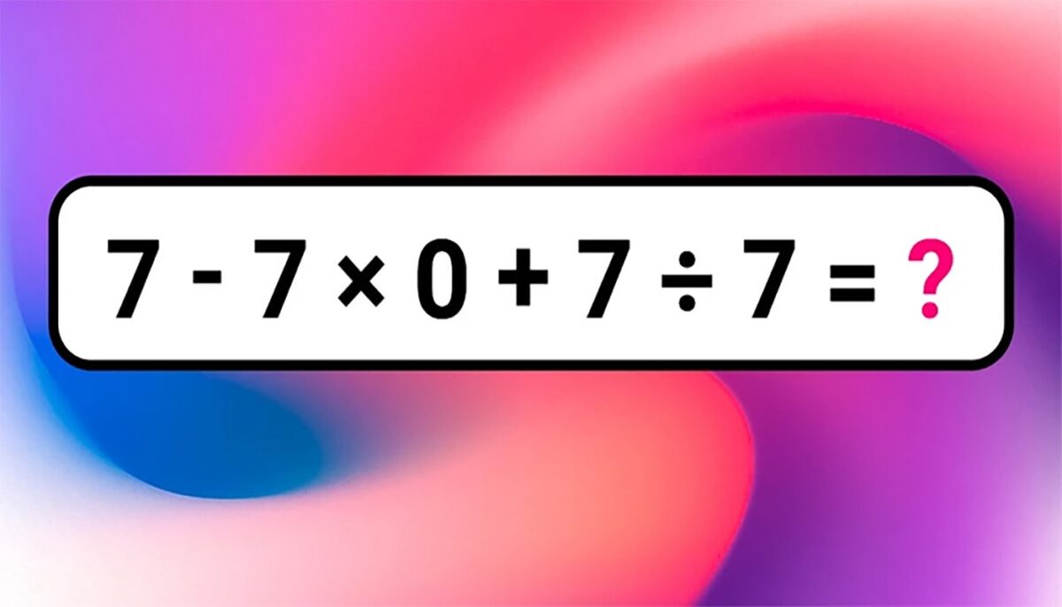 Imagine Stire Test de inteligență | Cât face 7 – 7 x 0 + 7 : 7 = ? | 2review.ro
