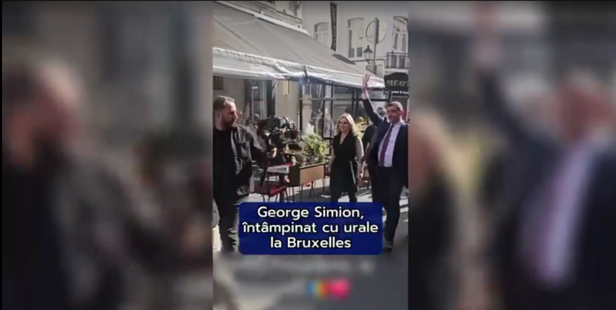 George Simion, primit cu entuziasm de românii din Bruxelles. Au ieșit în stradă „să îl vadă pe viitorul președinte”