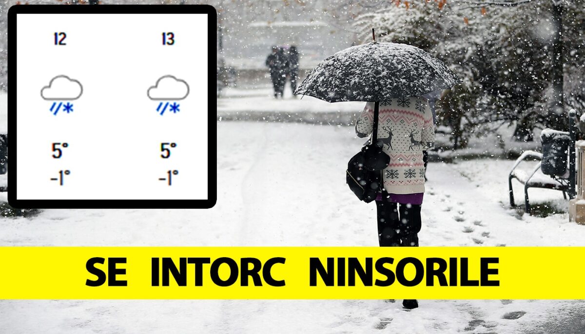 E oficial, se întoarce iarna în România. Orașele în care ninge săptămâna viitoare, potrivit meteorologilor Accuweather