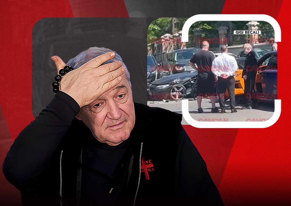 Gigi Becali și-a boțit ”bijuteria” de 500.000 €! Finanțatorul FCSB a făcut accident chiar în fața palatului! Avem imaginile