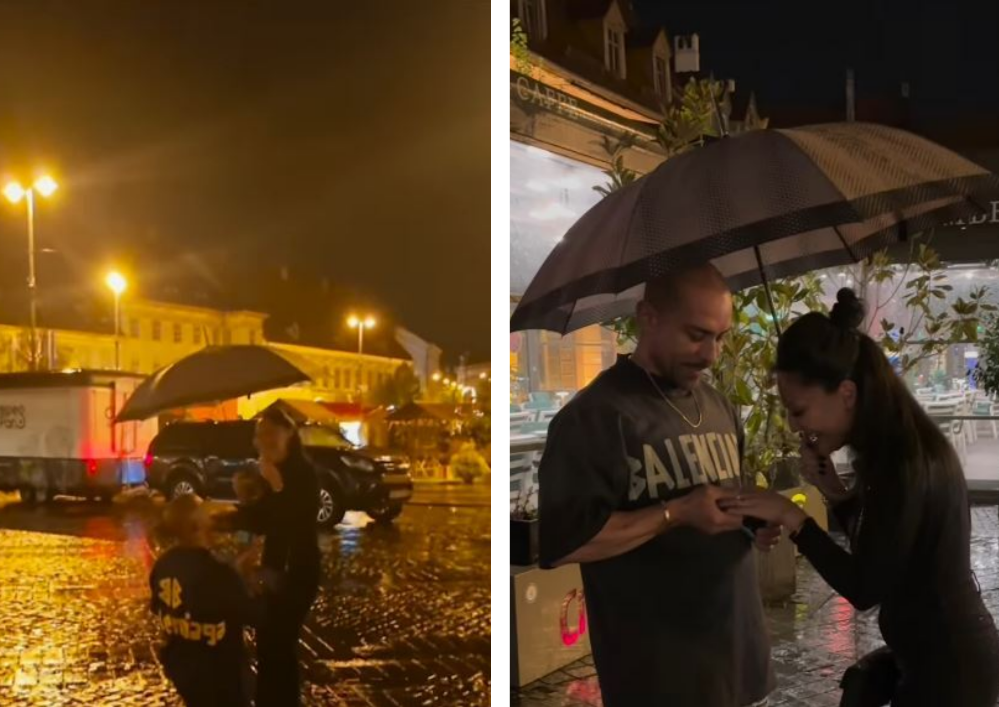 Momentul cererii în căsătorie. Sursă: Instagram