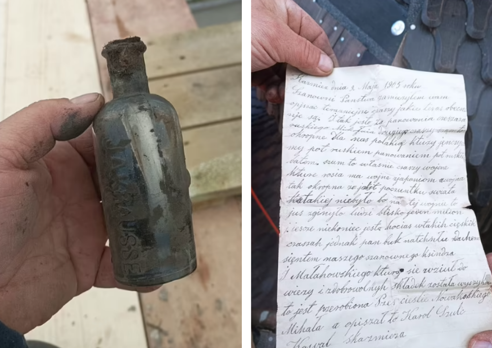 Bilețel scris în mai 1905, descoperit după 120 de ani. Sursă: DailyMail