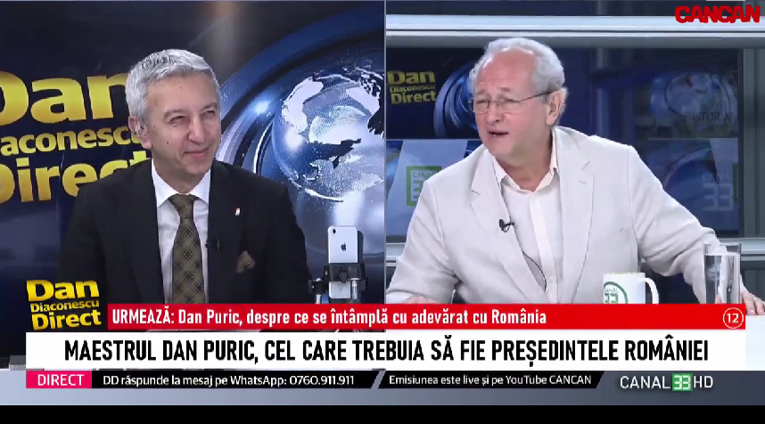 Dan Puric, despre pericolul major în care se află România: „Nu prea mai avem cui să lăsăm…” Dezvăluiri la Dan Diaconescu DIRECT