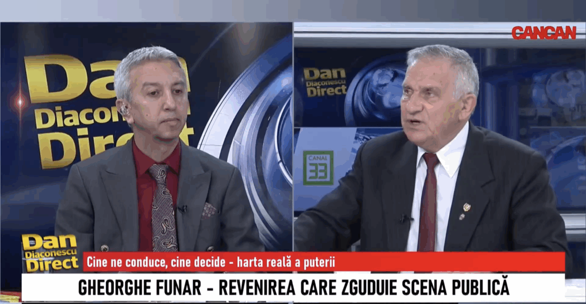 ”Un proiect de mutare a Israelului în România”| Anunțul lui Gheorghe Funar la Dan Diaconescu Direct