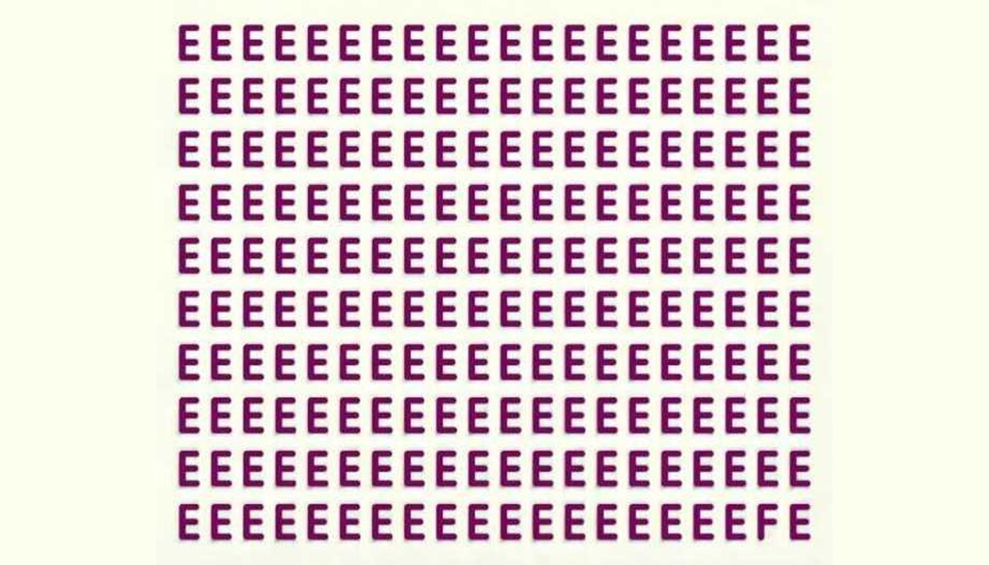 Test de logică | Doar 1% dintre oameni pot găsi litera F în cel mult 7 secunde