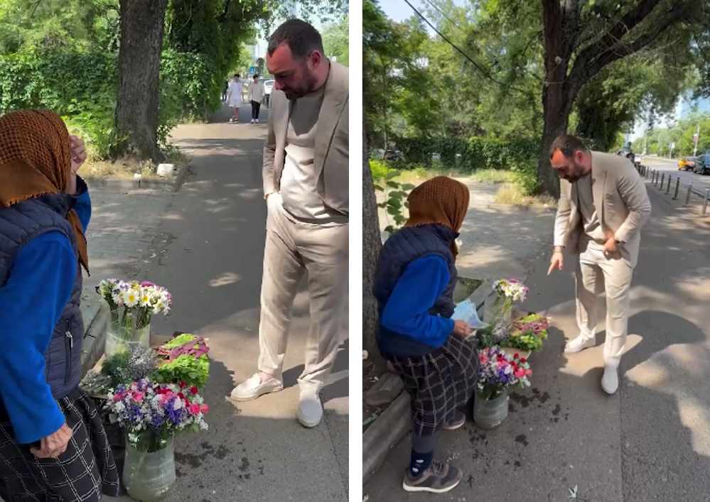 Ce a făcut Pescobar când a văzut o bunicuță care vindea flori pe o stradă din Capitală. Gestul lui s-a viralizat rapid!
