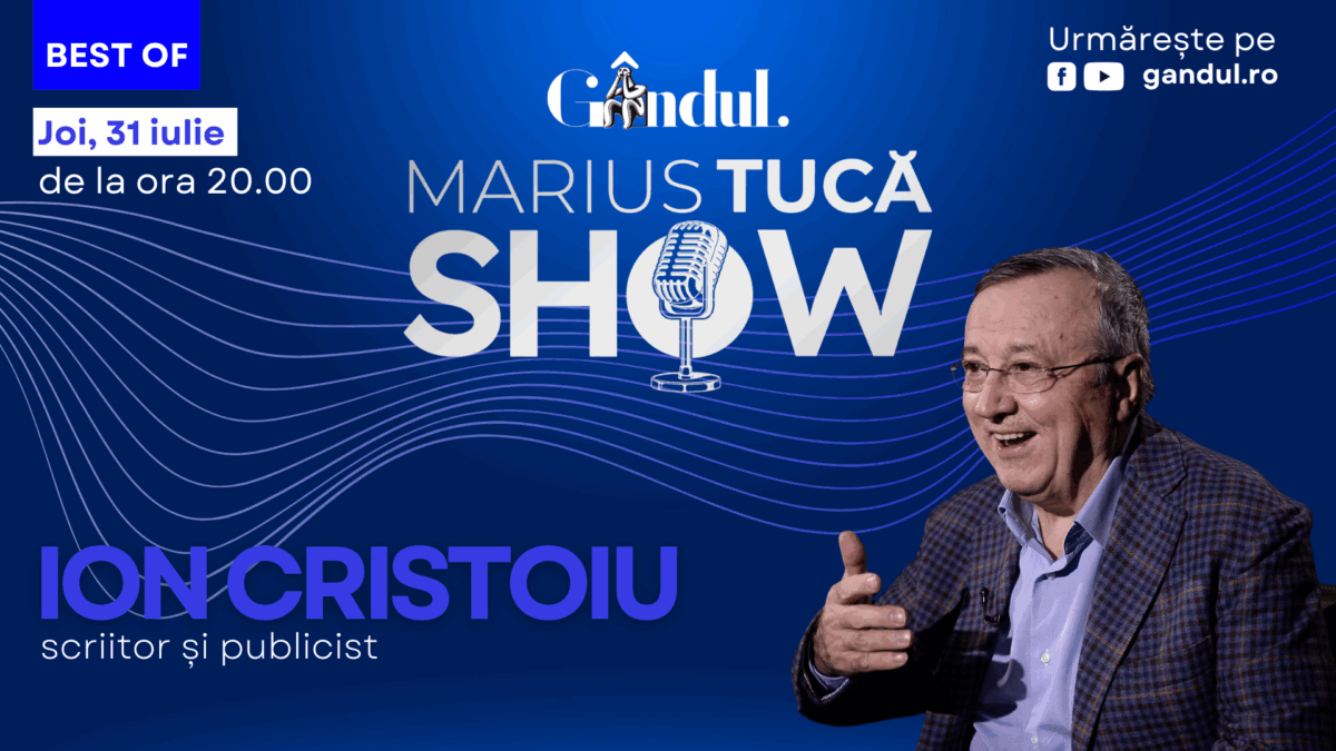 Gândul prezintă Best of Marius Tucă Show – joi, 31 iulie, de la ora 20.00
