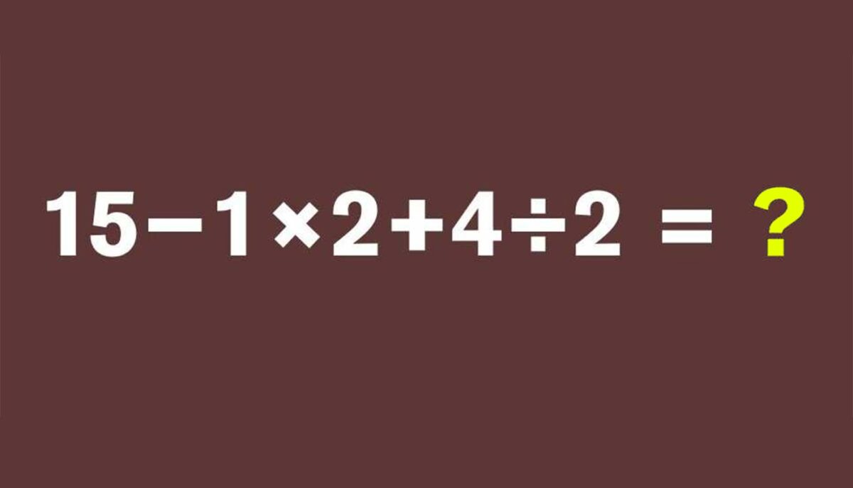 Imagine Stire Test IQ pentru matematicieni | Cât face 15 − 1 × 2 + 4 : 2 = ? | 2review.ro
