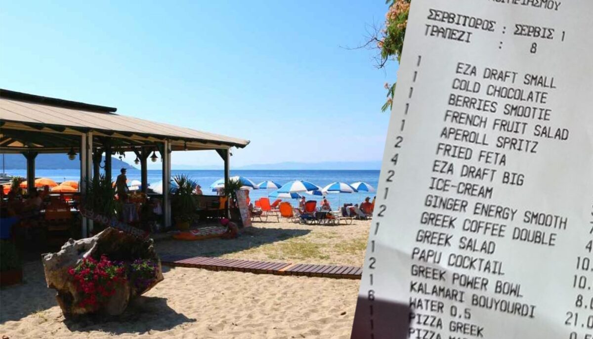Cât au plătit 3 turiști români pentru o zi de plajă în Thasos: șezlonguri, bere și mâncare. La final, când au văzut nota de plată, s-au uitat lung