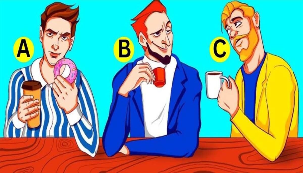 Test de inteligență | Unul dintre acești 3 bărbați este stângaci. Care?