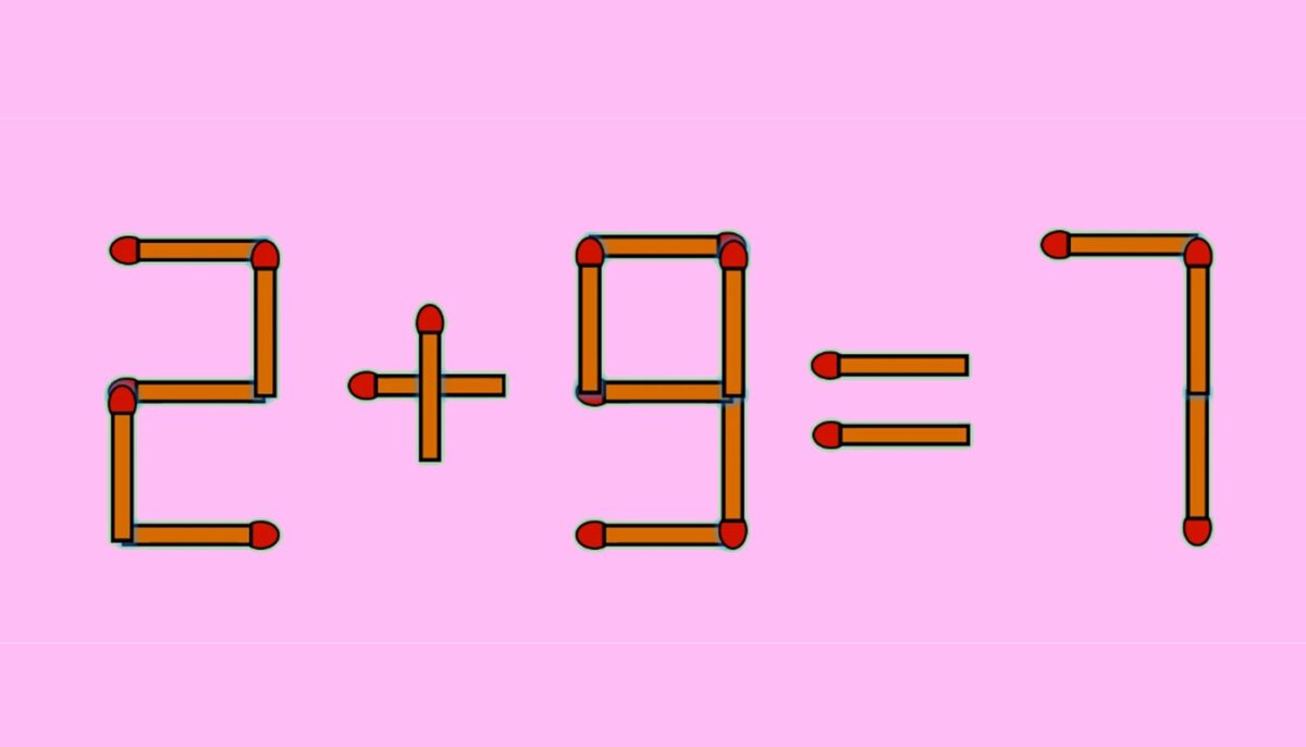 Imagine Stire Test IQ exclusiv pentru genii | Corectați 2 + 9 = 7, mutând un singur chibrit | 2review.ro