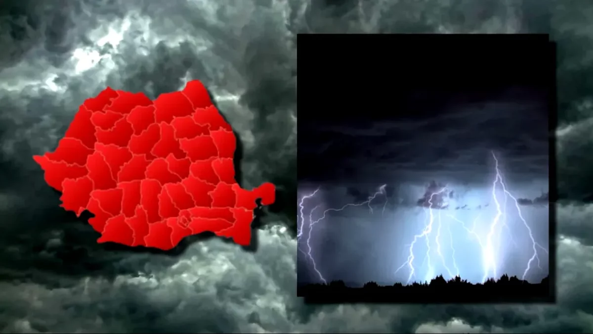S-a emis alertă extremă: “Evitați deplasările și adăpostiți-vă”. Vijelii puternice și descărcări electrice