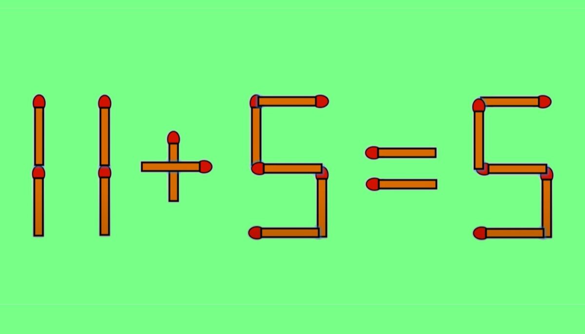 Test IQ exclusiv pentru genii | Corectați 11 + 5 = 5, mutând un singur chibrit