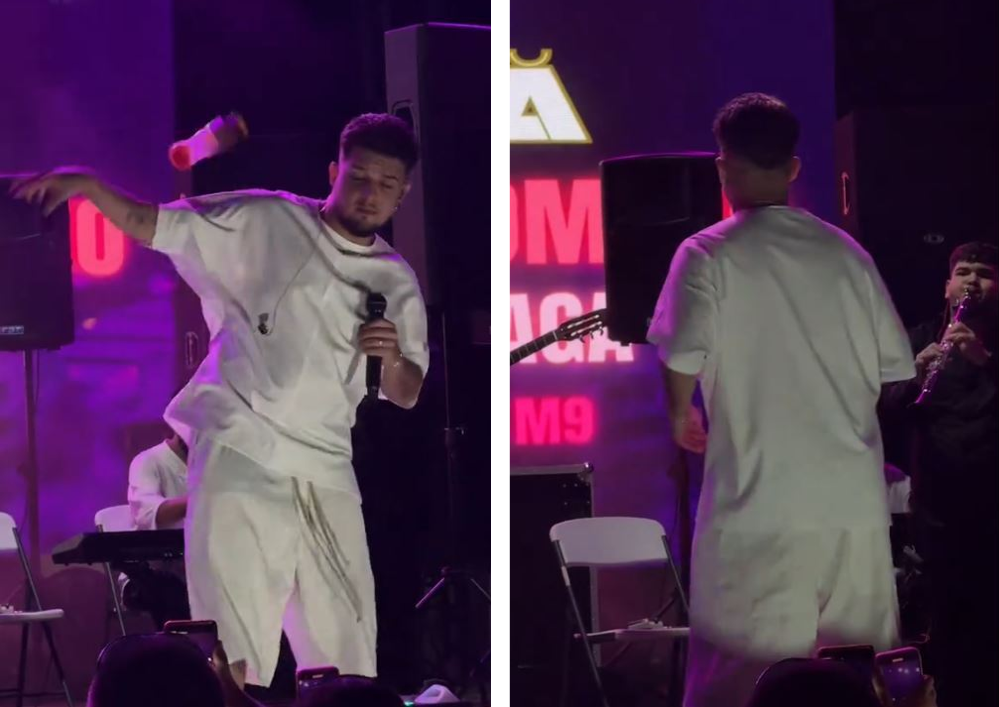 Babasha, incident neplăcut în timpul unui concert. Un spectator a aruncat o sticlă pe scenă: ”Nu e frumos din partea voastră!”