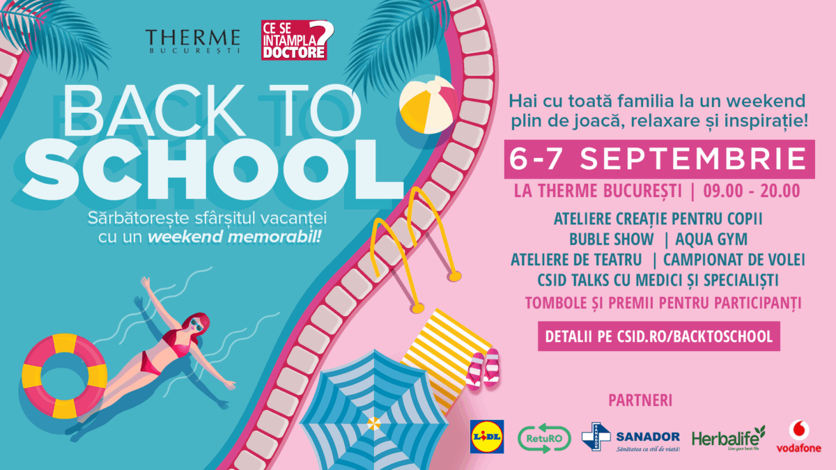 CSID.RO aniversează 20 de ani și îi sărbătorește împreună cu familiile din România la THERME București: două zile de distracție, sănătate și relaxare la evenimentul „CSID – BACK TO SCHOOL”