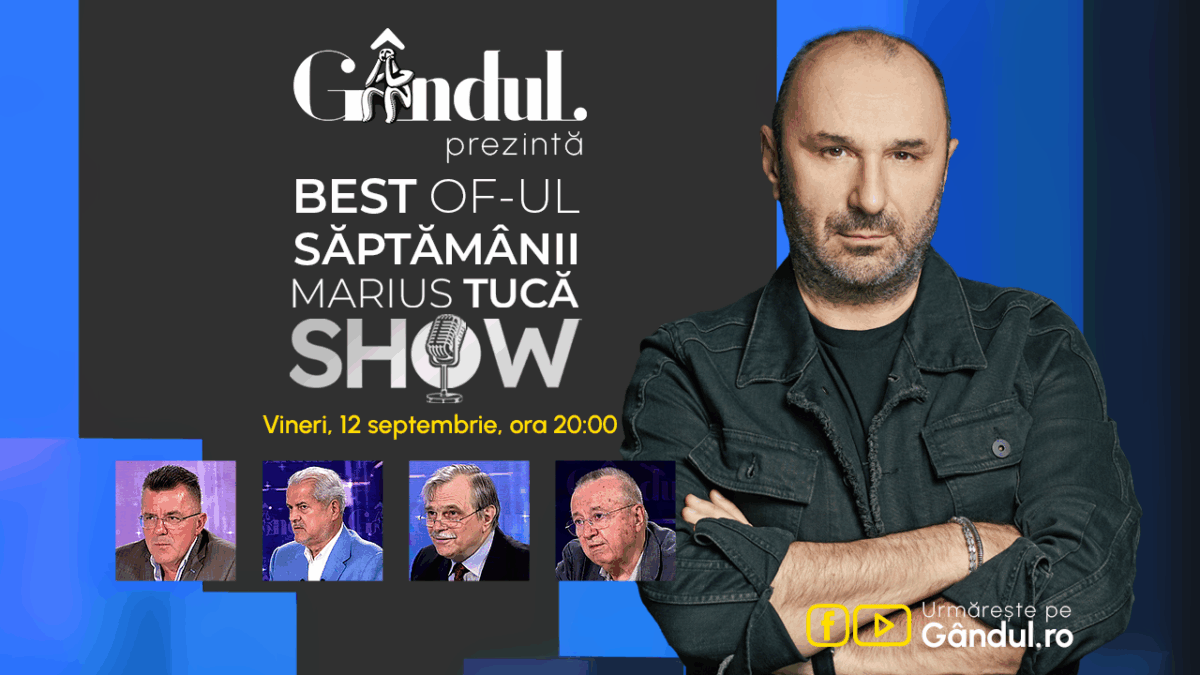 Gândul prezintă Best of Marius Tucă Show – vineri, 12 septembrie, de la ora 20.00