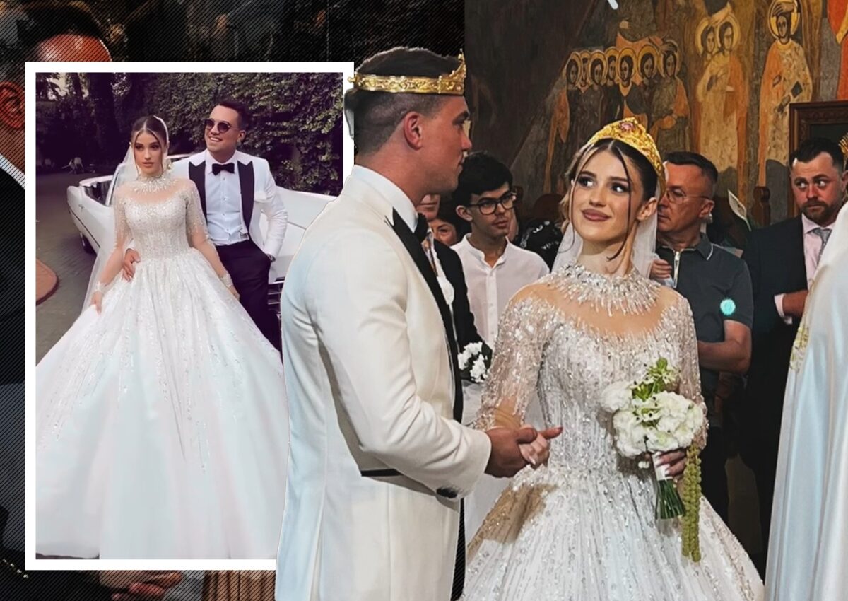 Primele imagini cu fiica lui Mugur Mihăescu în rochie de mireasă! ”Lumea bună” și-a dat întâlnire la nunta Ivonei Mihăescu cu Vlad Gabura