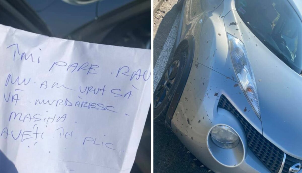 Stupoare pentru o femeie care și-a găsit mașina murdărită, în parcare. Ce era în plic: „Sunt din ce în ce mai…”