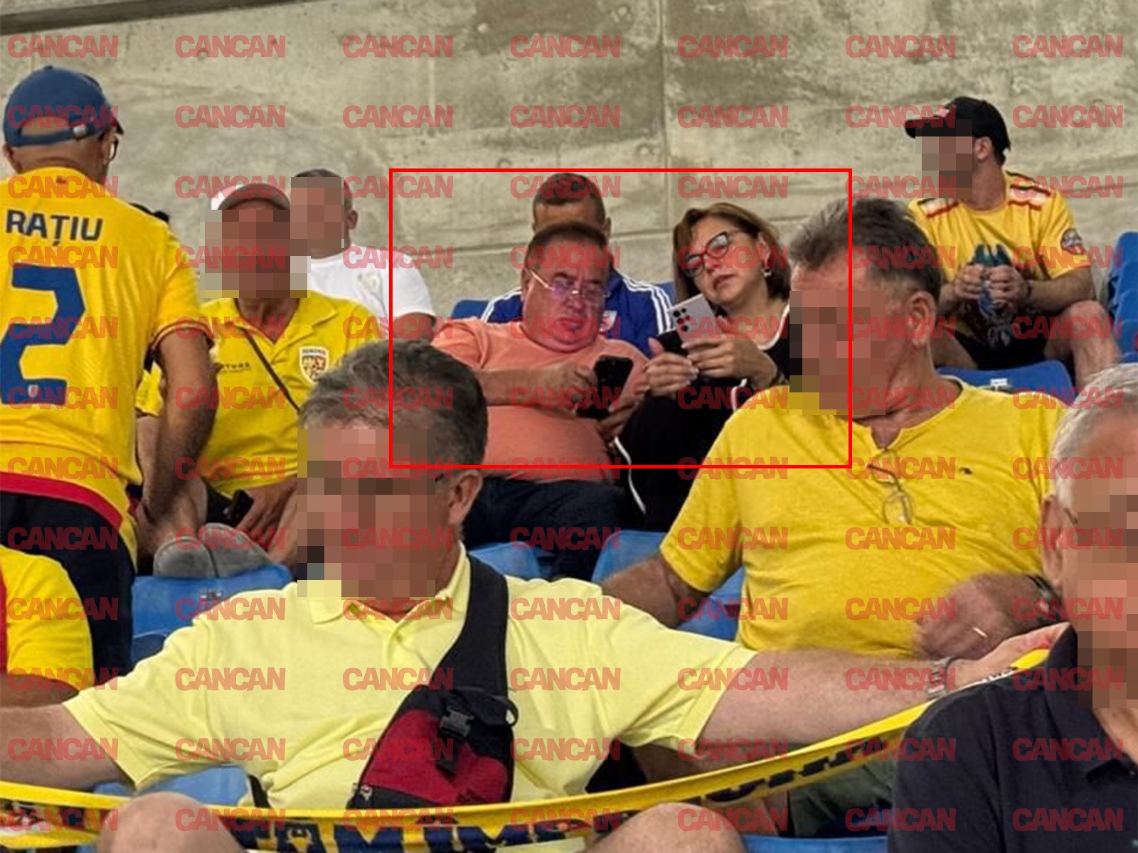 Ioan Niculae și Vera Mitran, subprefect de Teleorman, la meciul Cipru-România.