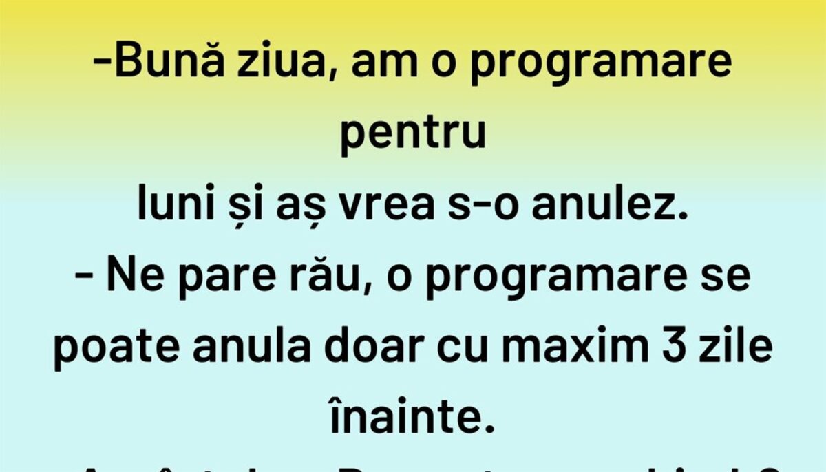 Imagine Stire BANCUL ZILEI | Cum se anulează o programare în 2025 | 2review.ro