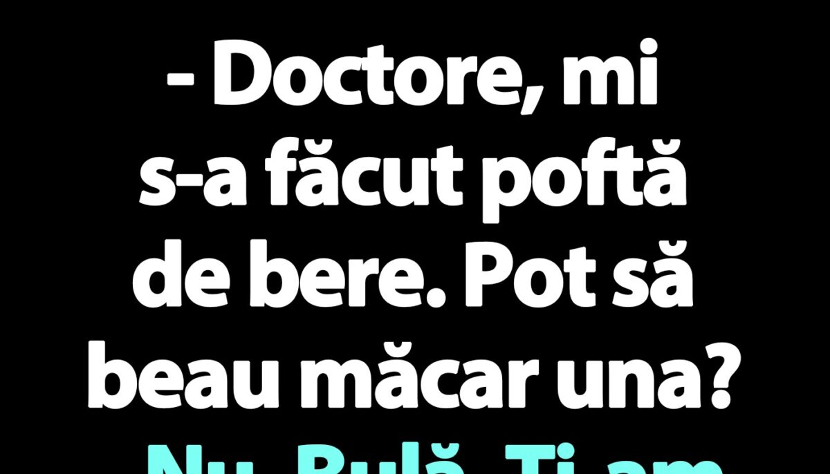 Imagine Stire BANC | Bulă, doctorul și pofta de bere | 2review.ro
