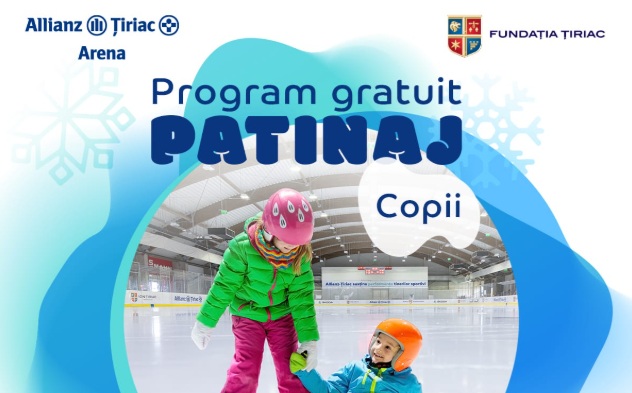 Comunicat de presă. Fundația Țiriac lansează cea de-a 9 ediție a programului gratuit de inițiere în patinaj pentru copii „Primii pași pe gheață”