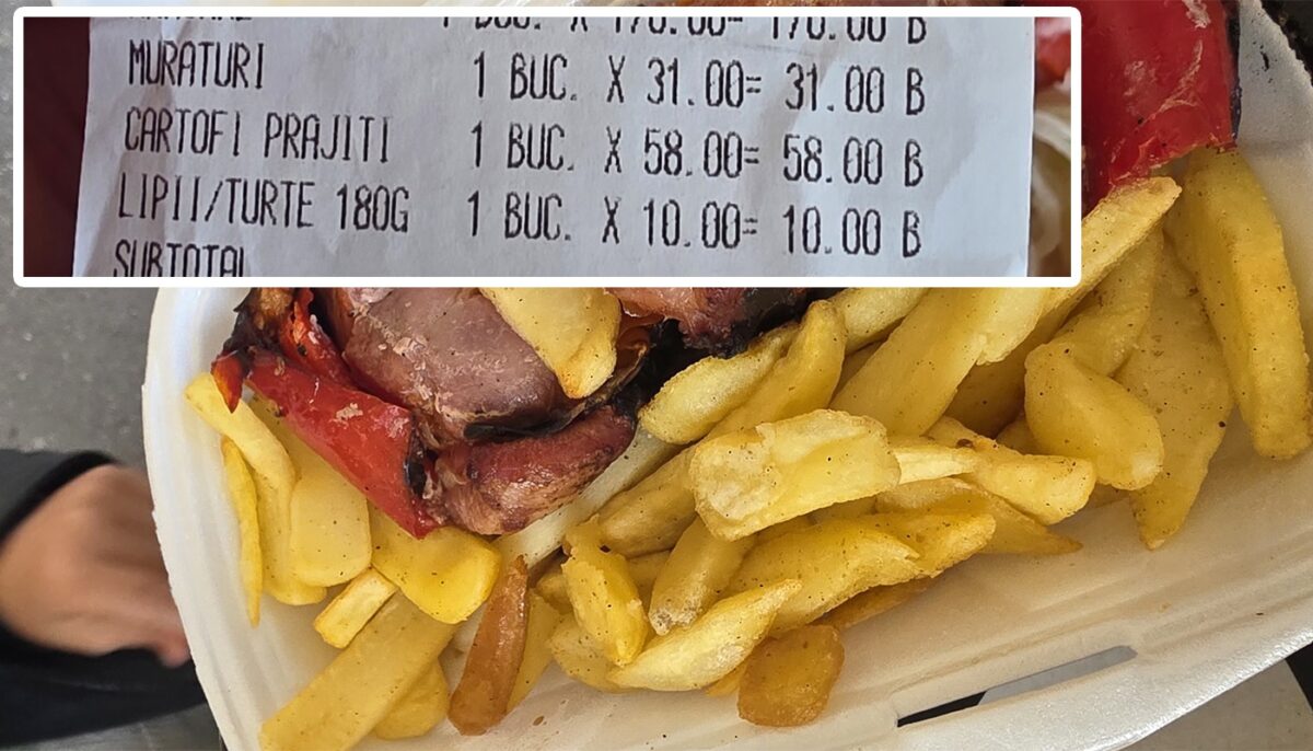 Cât a putut plăti un ieșean pentru o friptură, în parcul Copou. A dat 58 lei pe o porție de cartofi prăjiți!