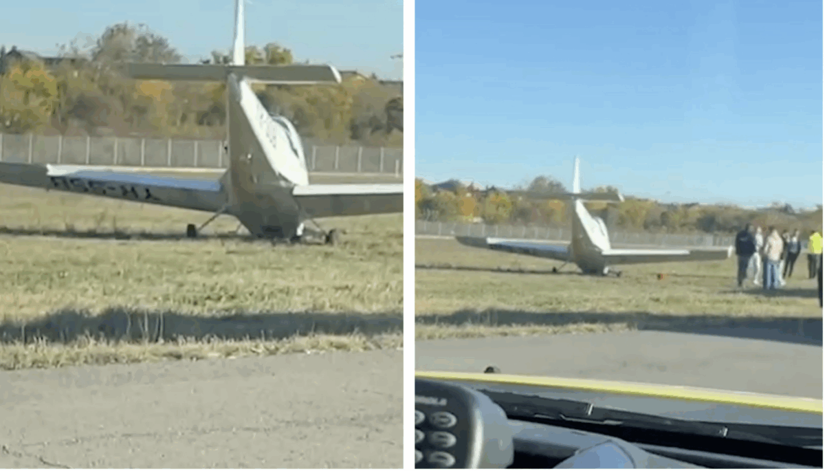BREAKING | Accident aviatic pe pista de la Băneasa! Un avion de școală a rămas fără roți la aterizare