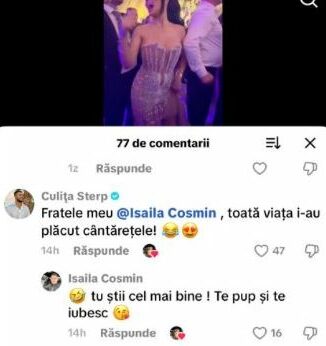 Culiță Sterp i-a comentat prietenului său, Cosmin Isăilă