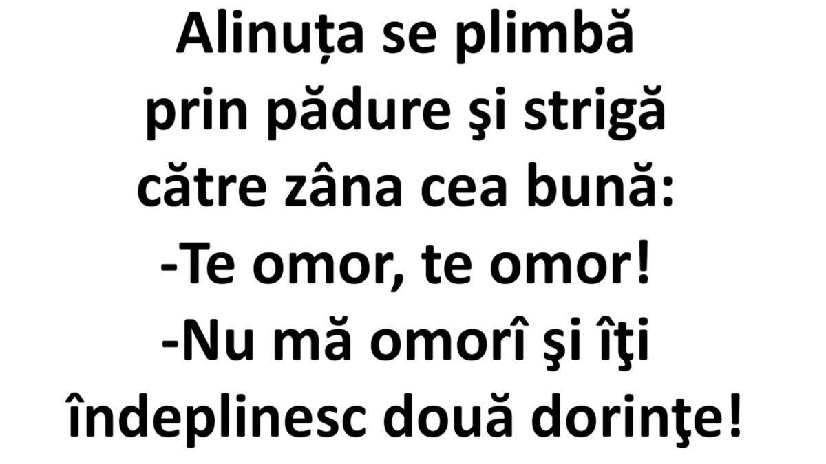 Imagine Stire Bancul începutului de săptămână | Alinuța, la plimbare în pădure | 2review.ro