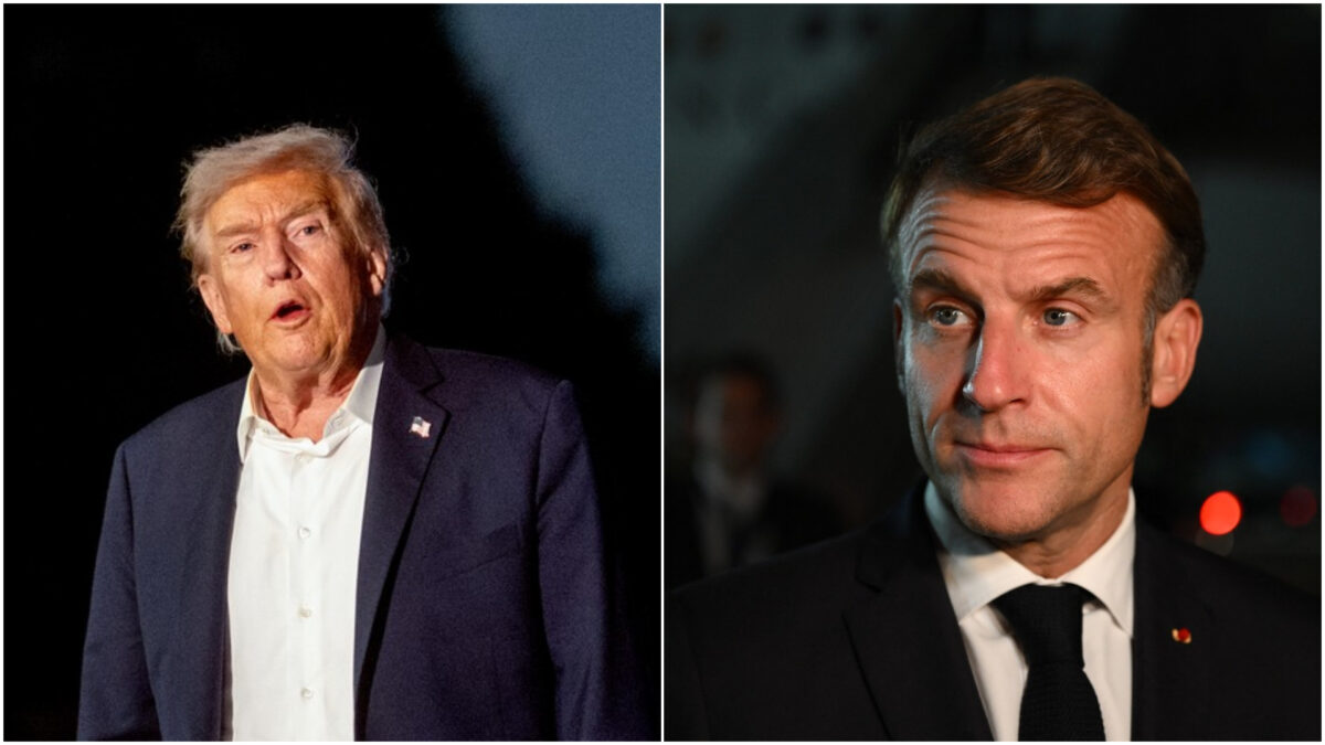 Imagine Stire Imagini din culise de la conferința de pace din Egipt. Ciudata strângere de mână dintre Trump și Macron | 2review.ro