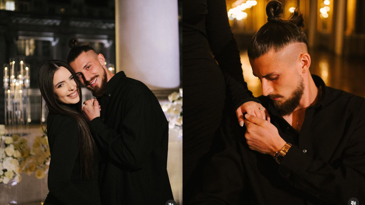 Imagine Stire Radu Drăgușin și Ioana Stan s-au logodit! Locul de poveste în care fotbalistul de la Națională și-a cerut iubita în căsătorie | 2review.ro