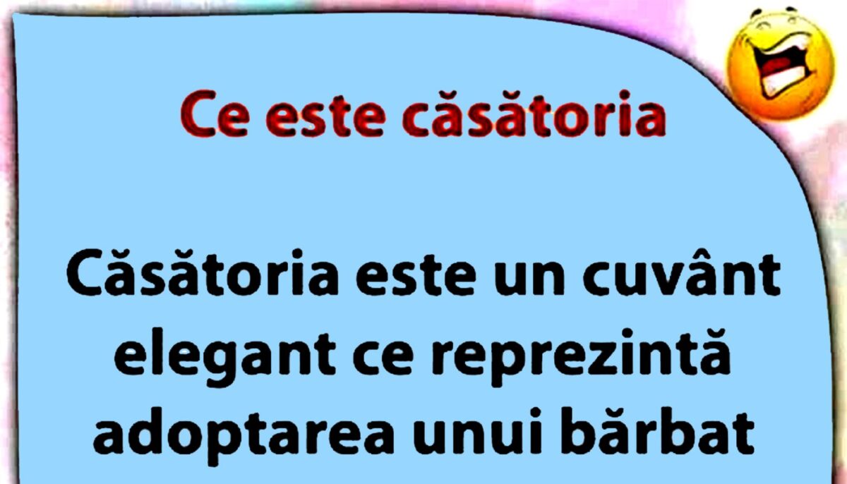 Imagine Stire Bancul începutului de octombrie | Definiția căsătoriei | 2review.ro