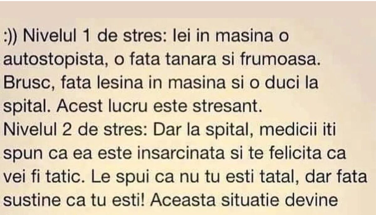 Imagine Stire Bancul sfârșitului de săptămână | Nivelul 4 de stres | 2review.ro