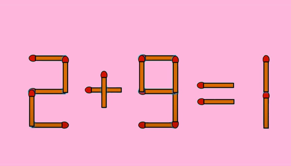 Imagine Stire Test IQ exclusiv pentru genii | Corectați 2 + 9 = 1, mutând un singur chibrit | 2review.ro