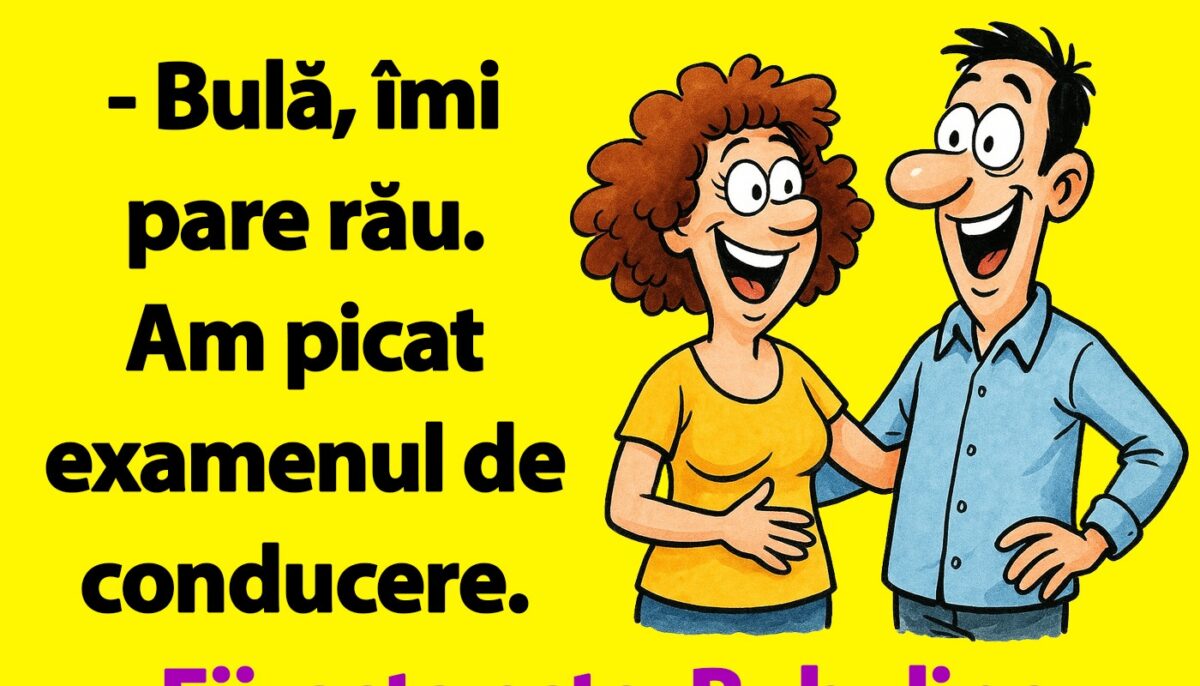 Imagine Stire BANC | „Bulă, îmi pare rău. Am picat examenul de conducere” | 2review.ro
