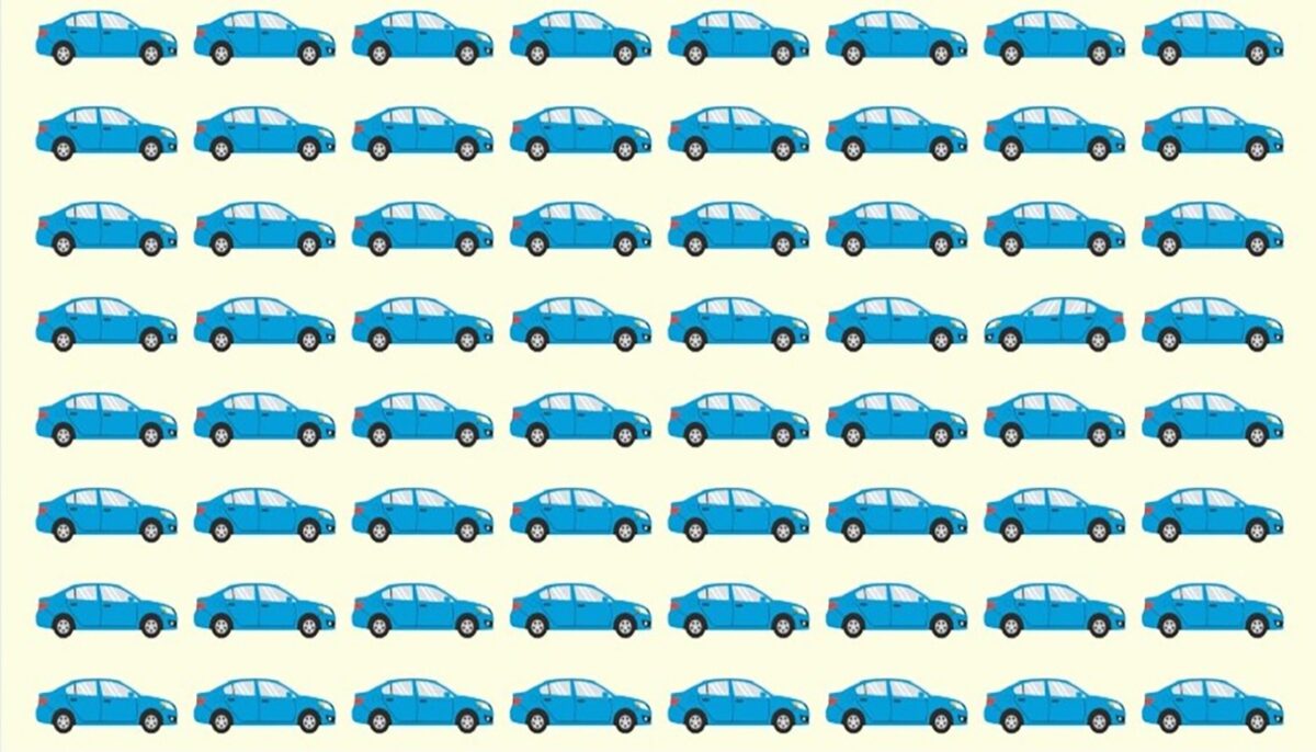 Imagine Stire Test de logică | O singură mașină din cele 64 din imagine este diferită! O puteți identifica? | 2review.ro