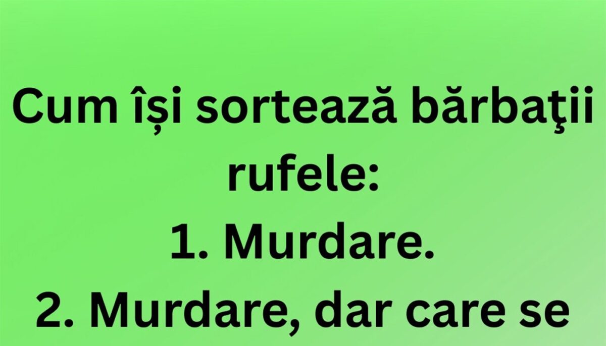 Imagine Stire BANCUL ZILEI | Cum își sortează bărbații rufele | 2review.ro