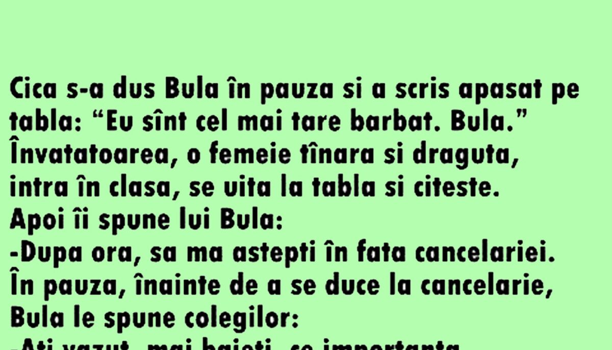 Imagine Stire BANC | „Eu sunt cel mai tare bărbat. Bulă” | 2review.ro